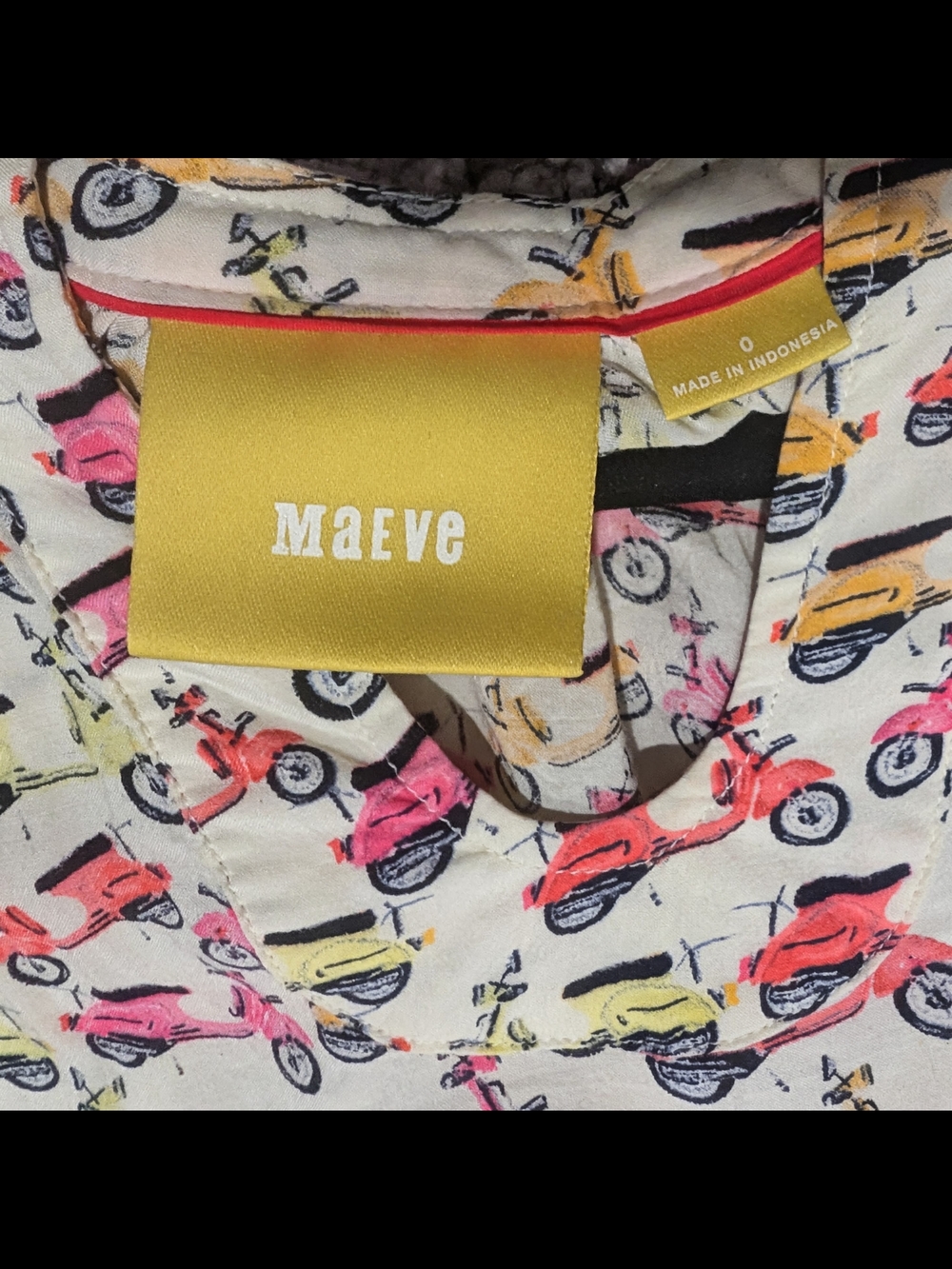 Maeve Scooter Vespa Print Anthropologie Enna Tank Top Size 0 - Picture 2 of 8